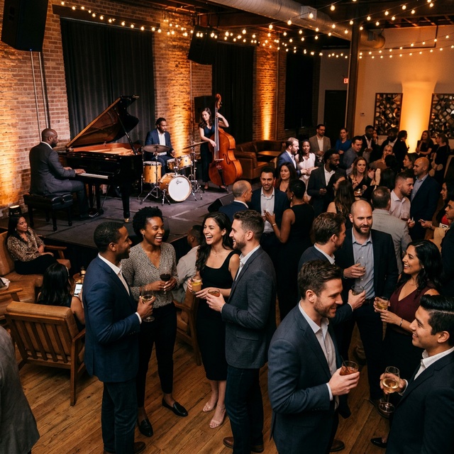 Elegant private party with live piano performance